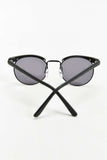 Matte Black Bold Brow Sunglasses - Profound Aesthetic - 2