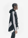 Side view of 3M Reflective Stripe Multi-Cargo Jacket in Black