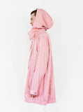 Left side of Rose Collins Box Jacket in Light Pink on model