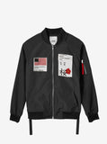 Aeronautics Nylon Flight Jacket in Black