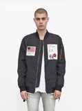 Aeronautics Nylon Flight Jacket in Black