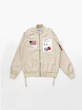 Aeronautics Nylon Flight Jacket in Light Cream