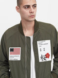 Aeronautics Nylon Flight Jacket in Olive