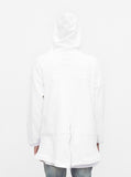 French Terry Anorak Pullover in White