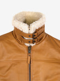 Aviator Leather Flight Jacket in Burnt Cognac