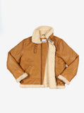 Aviator Leather Flight Jacket in Burnt Cognac