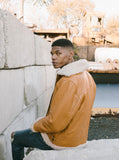 Aviator Leather Flight Jacket in Burnt Cognac