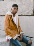 Aviator Leather Flight Jacket in Burnt Cognac