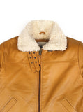 Aviator Leather Flight Jacket in Burnt Cognac