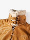Aviator Leather Flight Jacket in Burnt Cognac