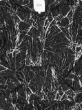 Cracked Marble Full Zip Hoodie in Black