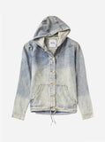Denim Hoodie in Light Sand Wash
