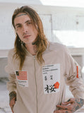 Aeronautics Nylon Flight Jacket in Light Cream