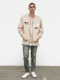 Aeronautics Nylon Flight Jacket in Light Cream