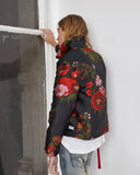 "Garden of God" Black Woven Floral Jacket
