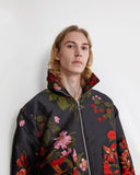 "Garden of God" Black Woven Floral Jacket