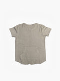 Reversed French Terry Pullover Raw-Cut Sweatshirt in Gravel