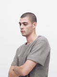 Reversed French Terry Pullover Raw-Cut Sweatshirt in Gravel