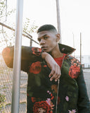 "Garden of God" Black Woven Floral Jacket