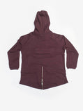 Back view of French Terry Anorak Pullover in Dark Oxblood