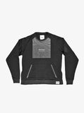 Front flat view of Bare Knuckle Box Crewneck in Black