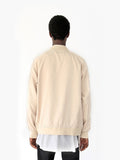 Back view image of the Aeronautics Nylon Flight Jacket in Cream