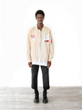 Head to toe outfit with Aeronautics Nylon Flight Jacket in Cream
