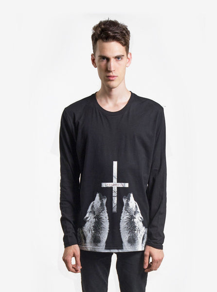 Bark of the Beast Long Sleeve Wolf Tee - Profound Aesthetic - 1