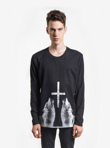 Bark of the Beast Long Sleeve Wolf Tee - Profound Aesthetic - 1