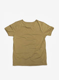 Back view of Basic Straight-Bottom Short Sleeve Tee in Dark Khaki