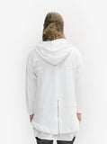 Back view of French Terry Anorak Pullover in Off-White on model