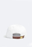 Strapback view of Profound NY Script Six Panel Hat in White