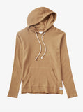 Single Layer Reversed French Terry Hoodie in Camel