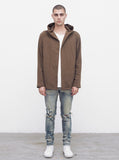 Shawl Hoodie in Tree Bark Brown