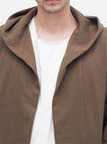 Shawl Hoodie in Tree Bark Brown