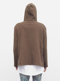 Shawl Hoodie in Tree Bark Brown