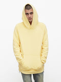 Oversized Pastel French Terry Hoodie in Cream