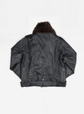 Leather Perfecto Biker Jacket w/ Detachable Faux Fur Collar in Black