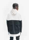 3-Tone Pullover Parka Jacket in Cream/Black/Red - Profound Aesthetic - 5