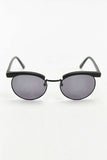 Matte Black Bold Brow Sunglasses - Profound Aesthetic - 1