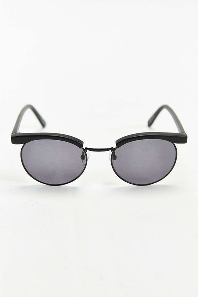 Matte Black Bold Brow Sunglasses - Profound Aesthetic - 1