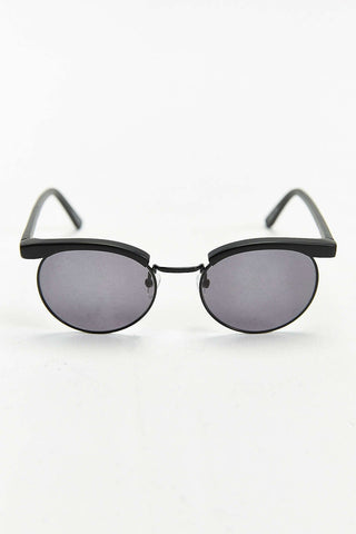 Matte Black Bold Brow Sunglasses - Profound Aesthetic - 1