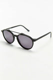 Matte Black Brow Bar Aviator Sunglasses - Profound Aesthetic - 2