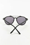 Matte Black Brow Bar Aviator Sunglasses - Profound Aesthetic - 3