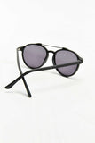 Matte Black Brow Bar Aviator Sunglasses - Profound Aesthetic - 4