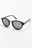 Matte Black Metal Nose Round Sunglasses - Profound Aesthetic - 2