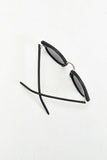 Matte Black Metal Nose Round Sunglasses - Profound Aesthetic - 5