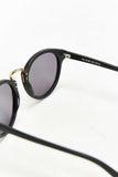 Matte Black Metal Nose Round Sunglasses - Profound Aesthetic - 6