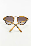 Matte Tort Metal Nose Round Sunglasses - Profound Aesthetic - 3