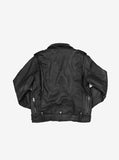 B-3 Leather Shearling Bomber Jacket in Black